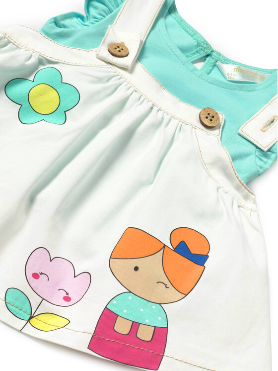 Mayoral Mayoral Set majica i suknja 1875 Šarena Regular Fit