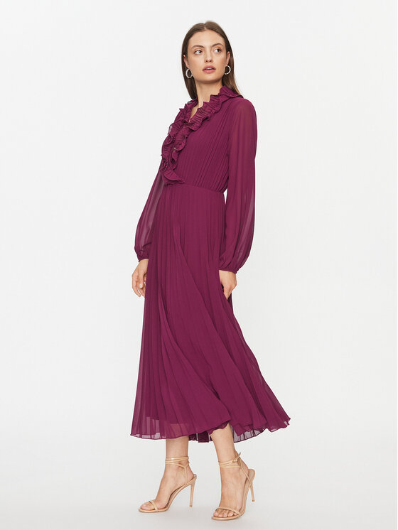 Dixie Dixie Sukienka codzienna A319Z038 Bordowy Regular Fit