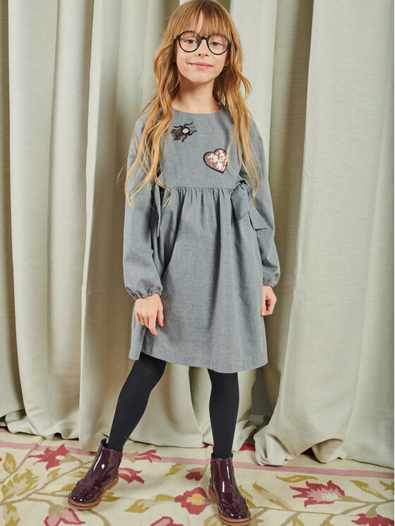 minimi minimi Sukienka elegancka 100/23 Szary Regular Fit