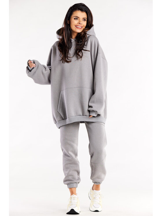 Infinite You Infinite You Felpa M323 Grigio Basic Fit