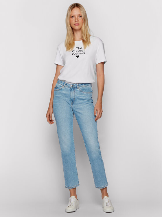 BOSS Boss Jeans Straight Crop Vd 50452525 Blu Regular Fit