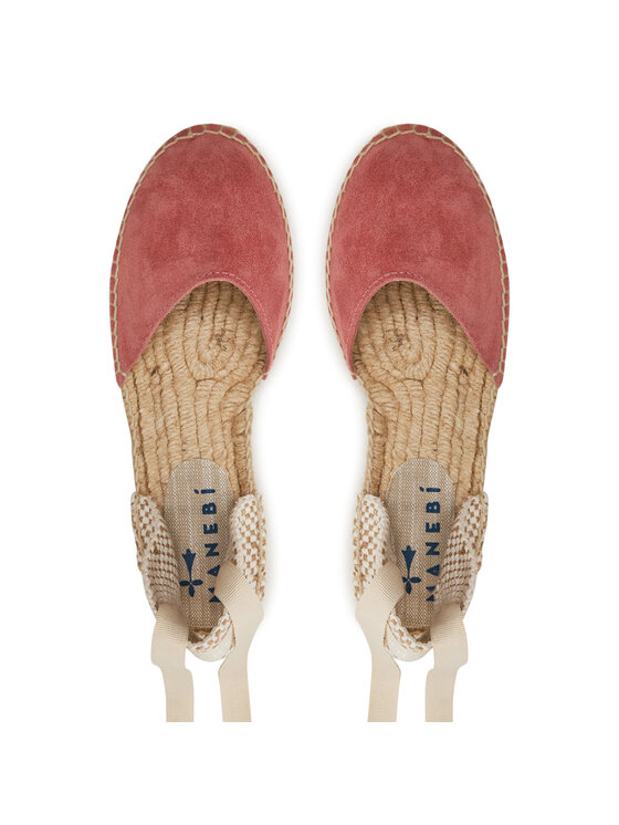 Manebi Manebi Espadryle Hamptons Flat Valenciana Espadrilles R 7.0 P0 Bordowy