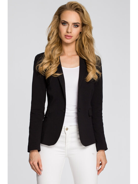 Made of Emotion Made of Emotion Marynarka M243 Czarny Casual Fit