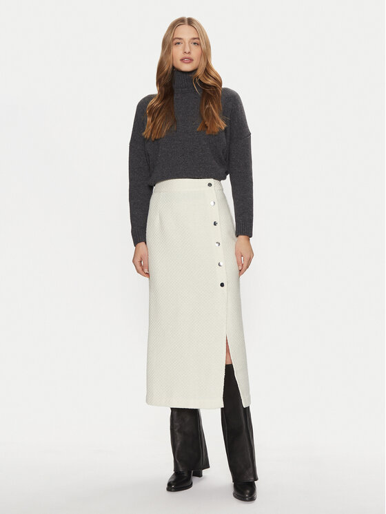 Karen by Simonsen Karen by Simonsen Midi szoknya Pepper 10105053 Ekru Regular Fit