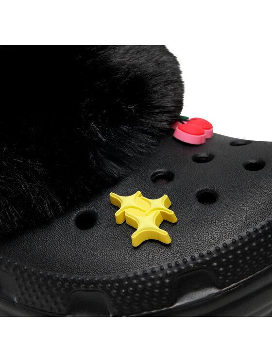 Crocs Crocs Παντόφλες Classic Mammoth Charm Clog 207409 Μαύρο