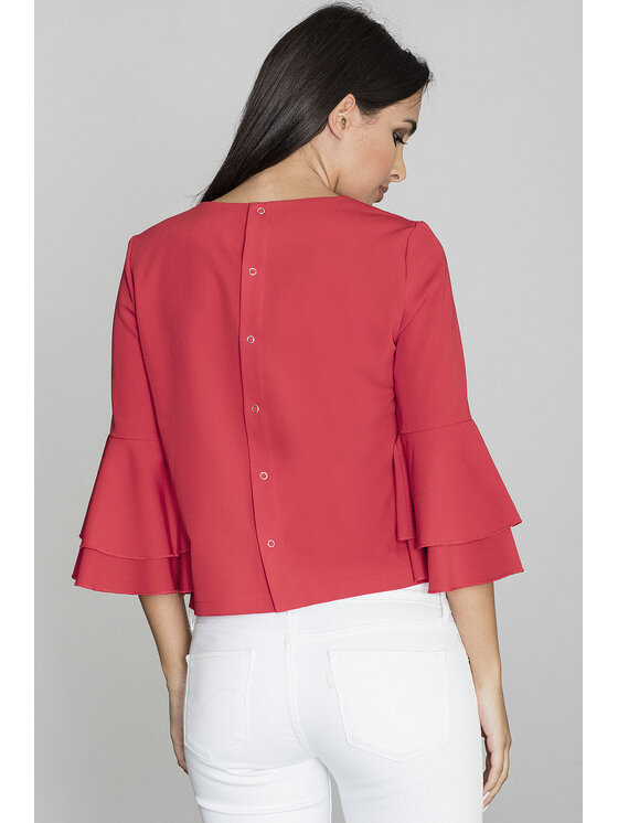 FIGL FIGL Halenka M565 Červená Regular Fit