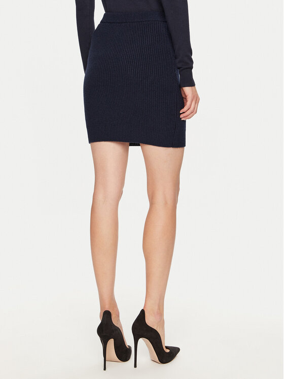 Guess Guess Miniszoknya W4BD64 Z2WX0 Sötétkék Slim Fit