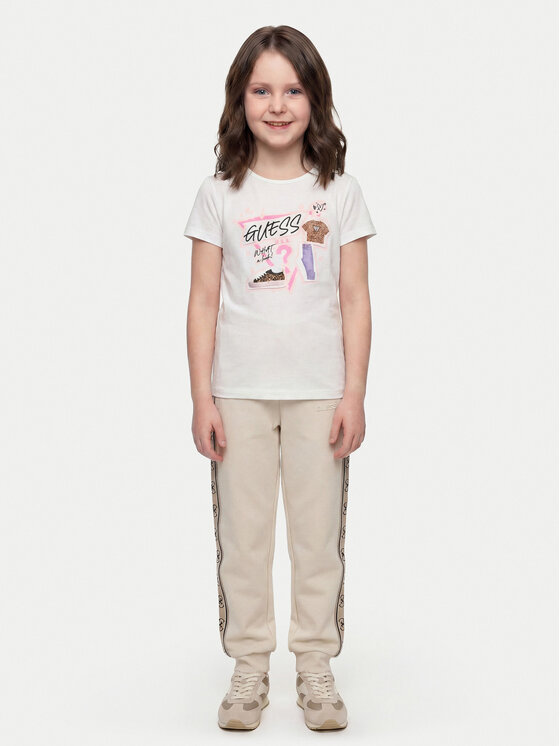 Guess Guess T-Shirt J6YI02 K3667 Biały Regular Fit