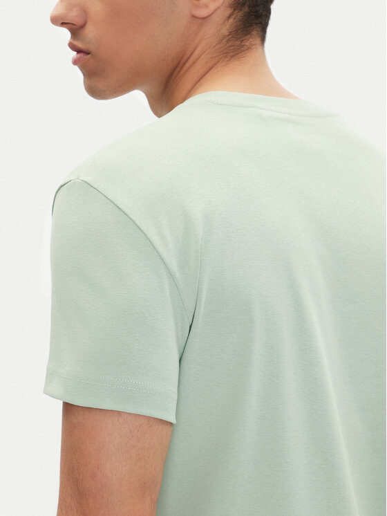 Mustang Mustang T-särk Allen 1016486 Roheline Slim Fit