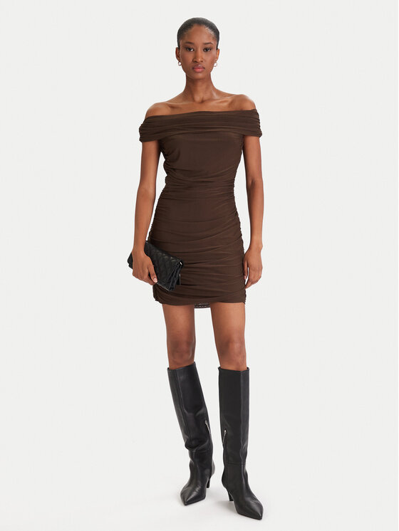 Guess Guess Cocktail obleka W5YK21 KCZC2 Rjava Slim Fit