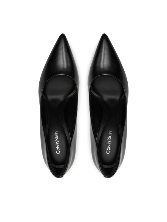 Calvin Klein Calvin Klein Pantofi cu toc subțire Heel Pump 90 - Brush L HW0HW02263 Negru