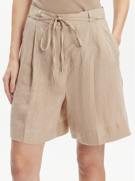 Marella Marella Šortky z materiálu Recinto 2413141014 Hnědá Regular Fit