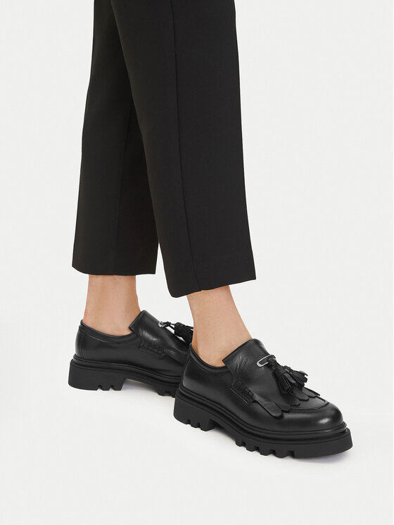 Badura Badura Loafersy EO-ATHENA-01 Czarny