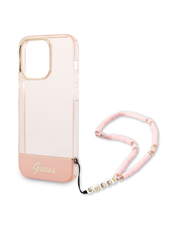 Guess Guess Etui na telefon Pearl Różowe złocenie