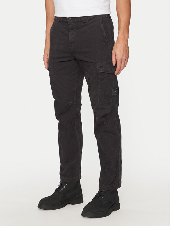 BOSS Boss Pantaloni din material Sista-Cargo-4 50523137 Negru Regular Fit