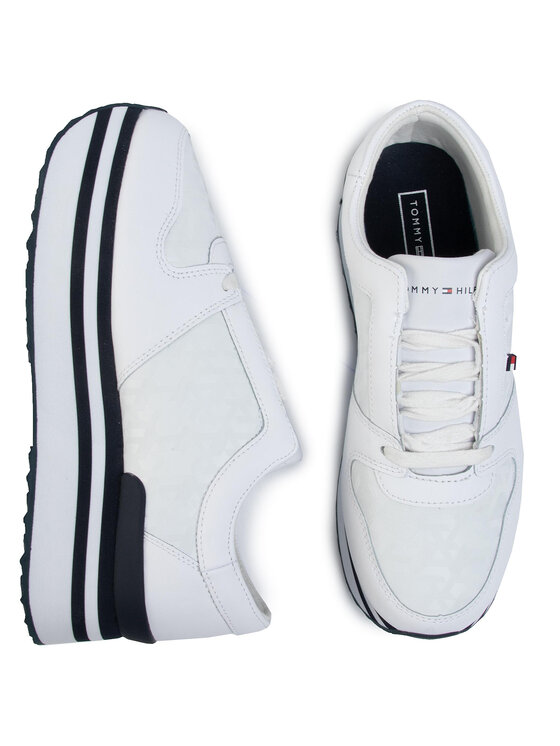 Tommy hilfiger outlet jacquard flatform sneaker