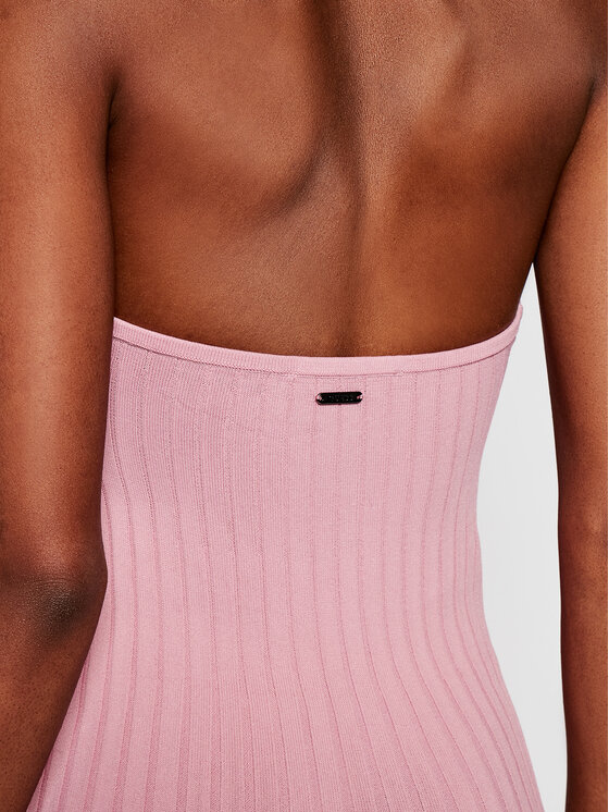 Vestito di maglia W1GK83 Z2U00 Rosa Slim Fit
