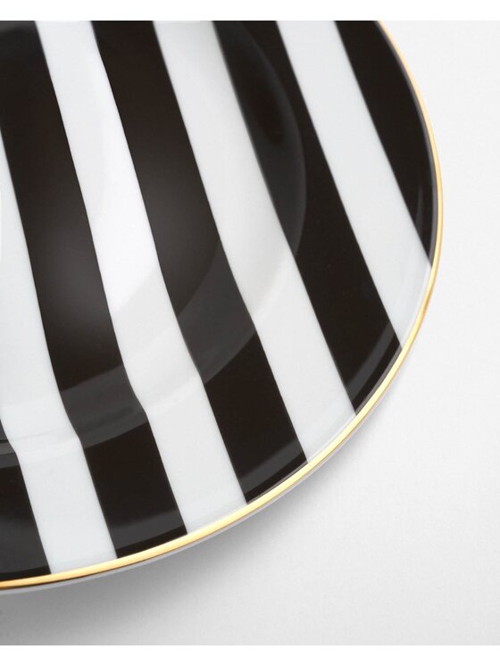 La Mania La Mania Talerz Stripes Czarny