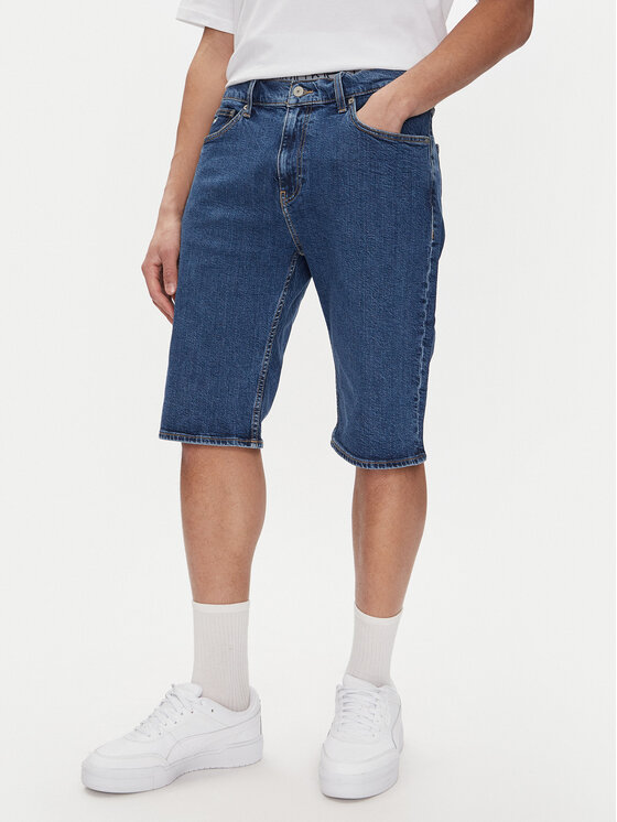 Tommy Jeans Tommy Jeans Džínové šortky Ryan DM0DM21851 Modrá Slim Fit
