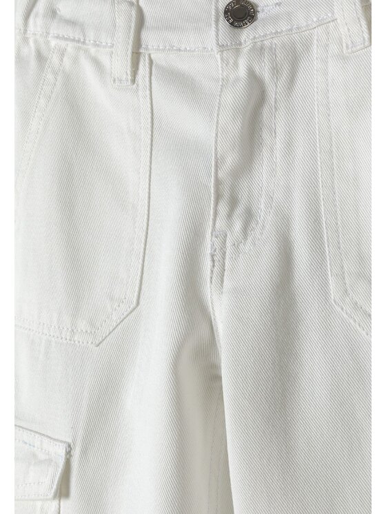 MINOTI MINOTI Spodnie cargo 22pant43 Biały Regular Fit