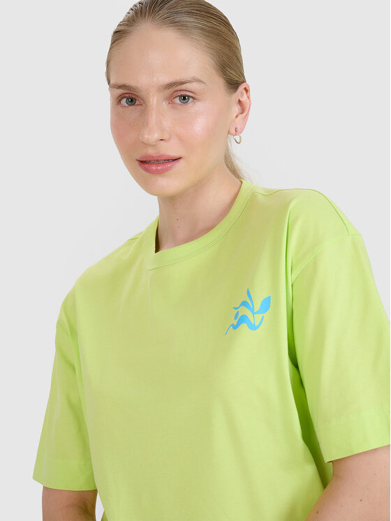 4F 4F T-Shirt CHILLY WAVES Zielony Regular Fit