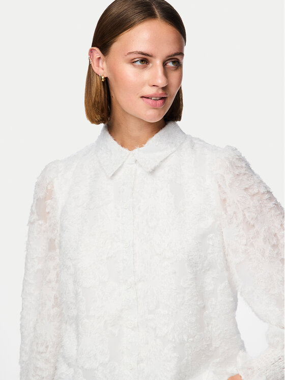 Pieces Pieces Marškiniai Pina 17154276 Balta Regular Fit