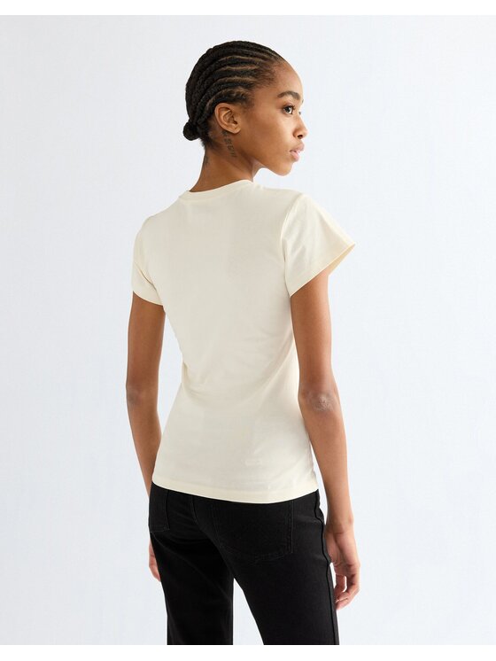 Wrangler Wrangler T-Shirt SHRUNKEN BAND TEE Biały Slim Fit