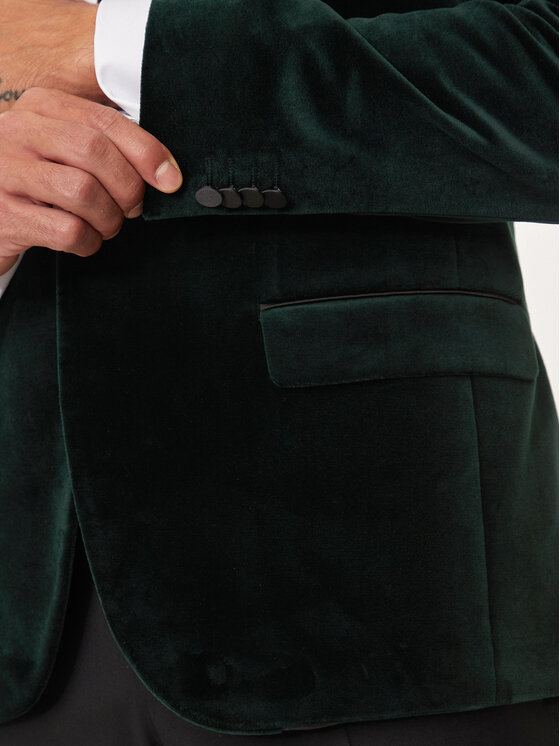 HUGO Hugo Marynarka Henry244E1X 50524909 Zielony Slim Fit