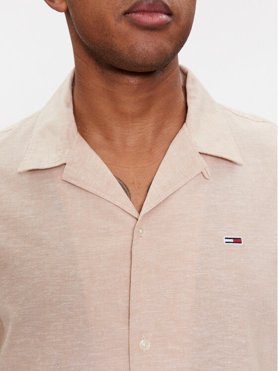 Tommy Jeans Tommy Jeans Koszula Camp DM0DM18963 Beżowy Regular Fit