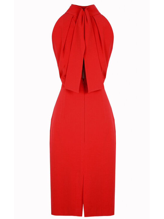 Kasia Zapała Kasia Zapała Sukienka elegancka Milva Czerwony Slim Fit