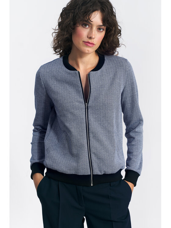 NIFE NIFE Bluza BL09 Granatowy Loose Fit