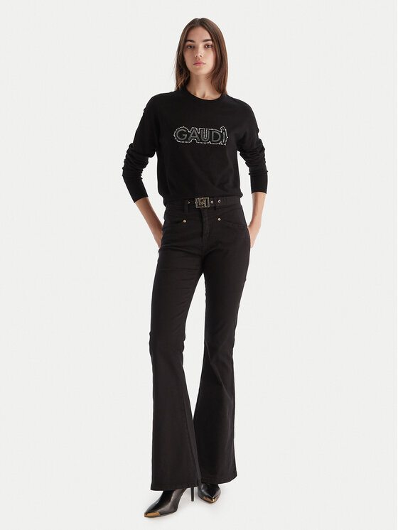 Gaudi Gaudi Džinsai 521BD25005 Juoda Flare Fit