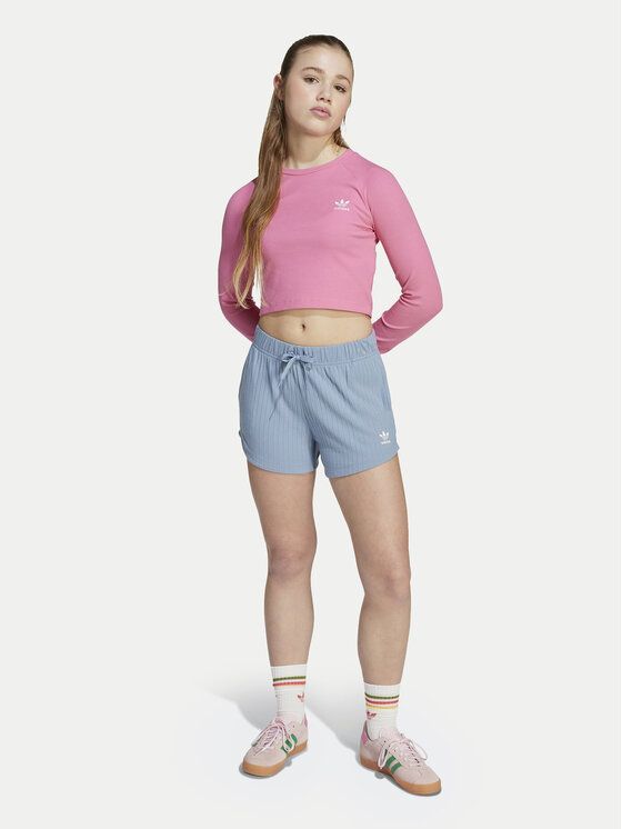 adidas adidas Sportske kratke hlače JX2776 Svijetloplava Loose Fit