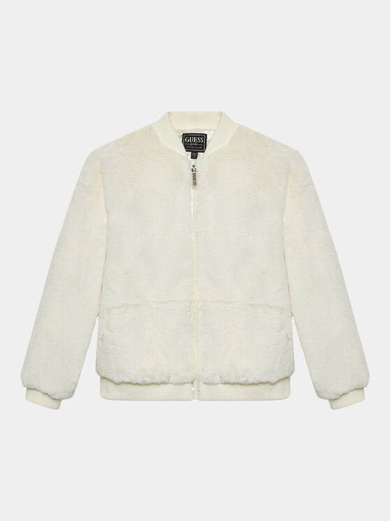 Guess Guess Bomber striukė J3BL13 WCFX0 Écru Regular Fit