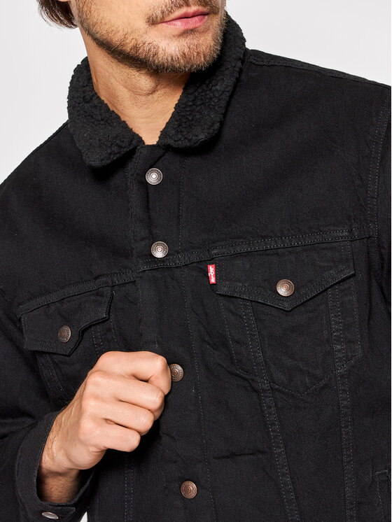 Levi's® Levi's® Geacă de blugi Type III Sherpa 16365-0100 Negru Regular Fit