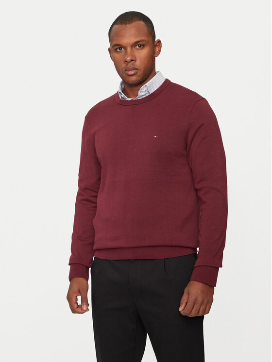 Tommy Hilfiger Tommy Hilfiger Πουλόβερ Essential MW0MW14748 Μπορντό Regular Fit