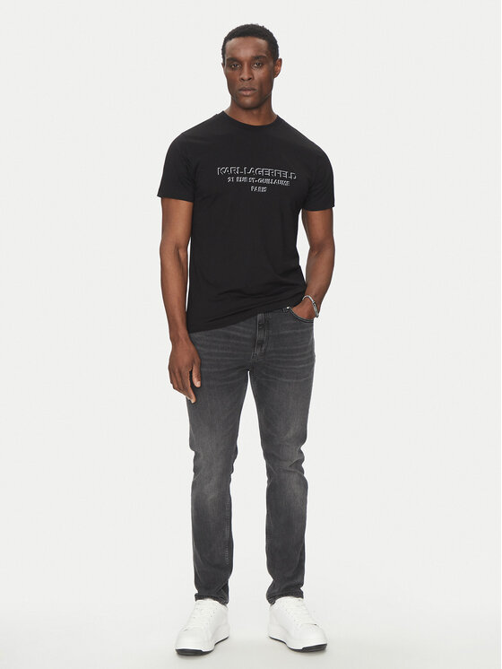 KARL LAGERFELD KARL LAGERFELD Tričko 755063 552241 Čierna Regular Fit