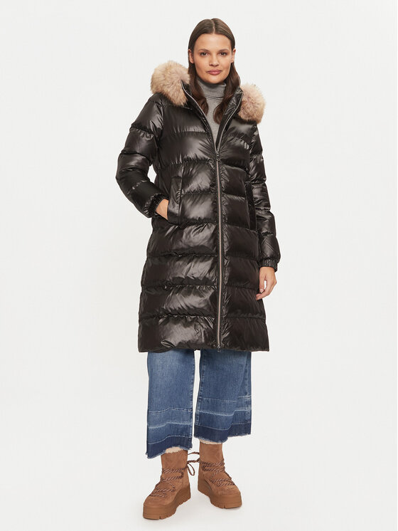 Geox Giubbotto invernale Backsie W4628H T2843 F9000 Nero Regular Fit, taglia : 42