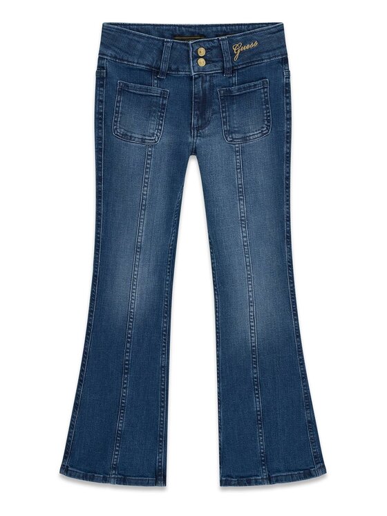 Guess Kids Guess Kids Kalhoty z materiálu 181513 Modrá Regular Fit