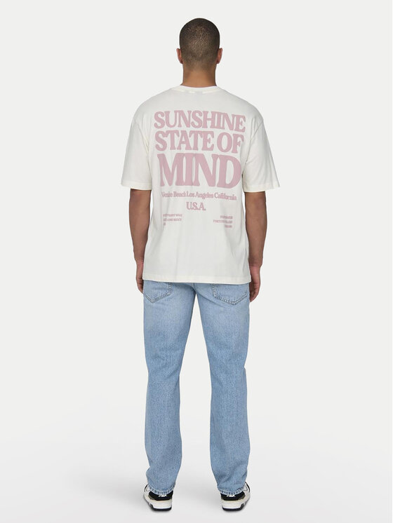 Only & Sons Only & Sons T-shirt Kenny 22028736 Bijela Relaxed Fit