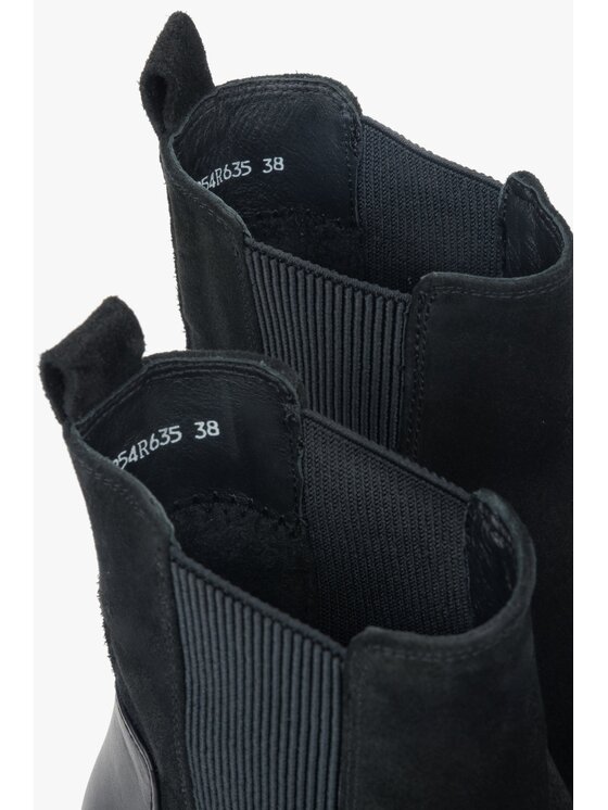 Estro Estro Μποτάκια με λάστιχο ER00118129 Μαύρο