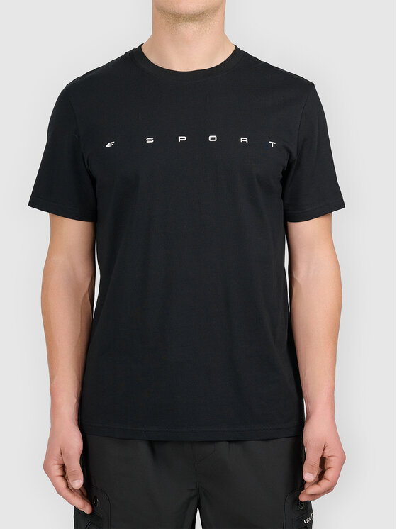4F 4F T-Shirt CITY Czarny Regular Fit