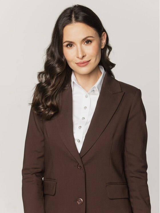 Willsoor Willsoor Marynarka 67904 Brązowy Slim Fit