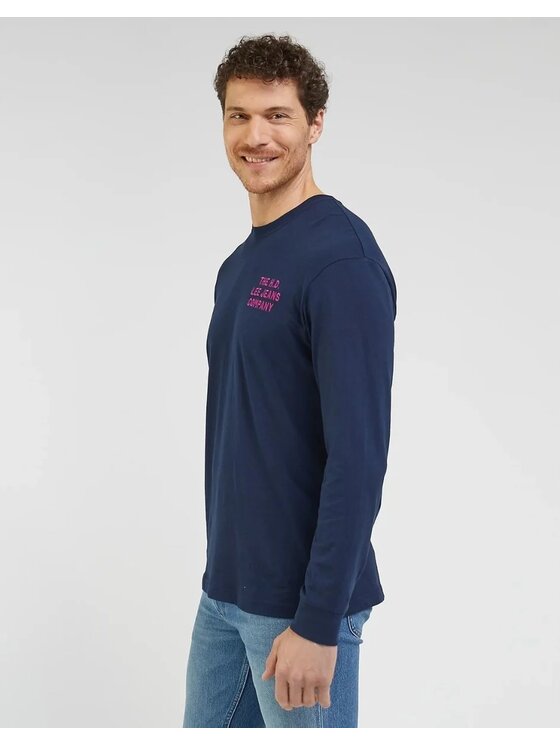 Lee Lee T-shirt RELAXED LS TEE Blu Regular Fit
