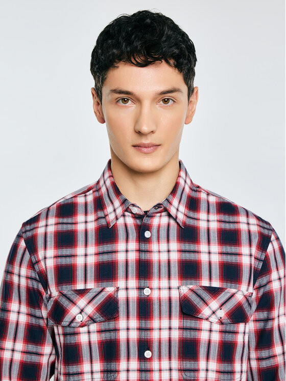 BIG STAR BIG STAR Koszula KOLISERSON Czerwony Basic Fit