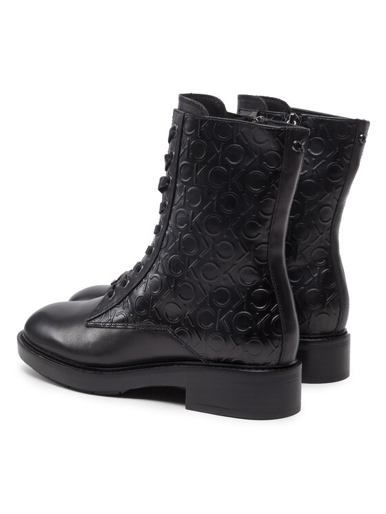 Calvin Klein Calvin Klein Μποτάκια Rubber Sole Combat Boot HW0HW01292 Μαύρο