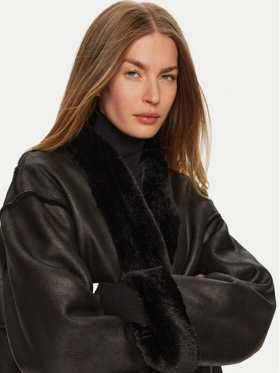 Eleh Eleh Fellmantel E00250 Schwarz Regular Fit
