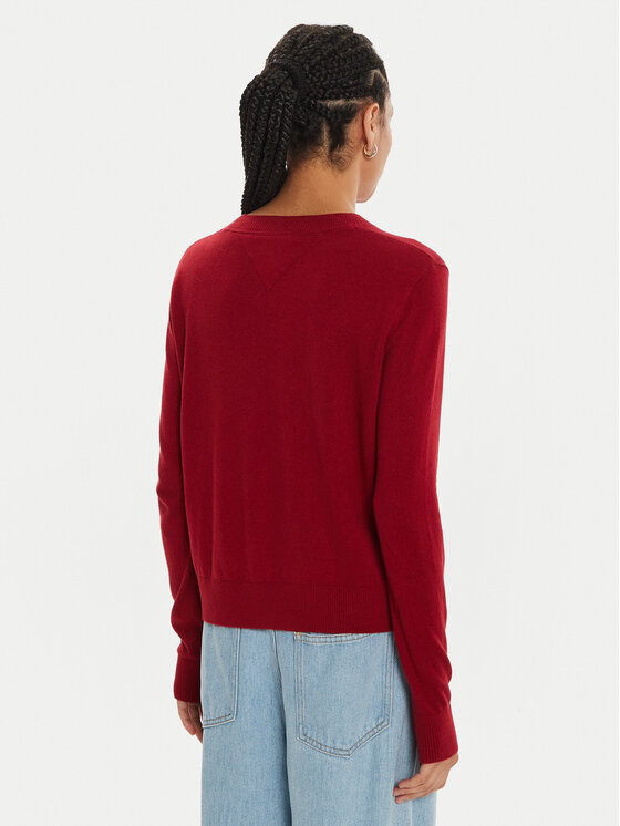 Tommy Jeans Tommy Jeans Sweater Essential DW0DW17254 Piros Regular Fit