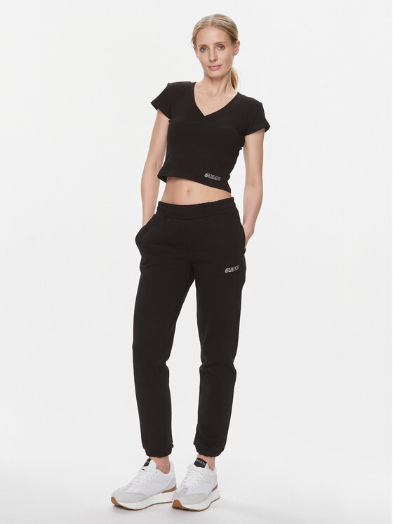 Guess Guess Tričko Edie V4RP10 K8RT2 Čierna Regular Fit