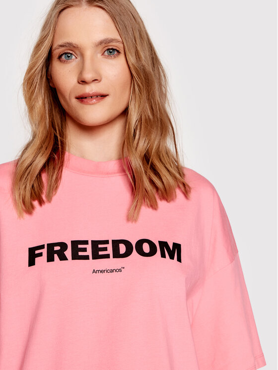 Americanos Americanos Marškinėliai Unisex Brooklyn Heavy Jersey Rožinė Oversize